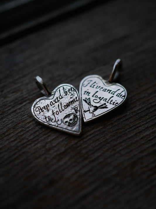 Edwardian Heart Pendant, Small - Aurum Deorum - silver jewellery