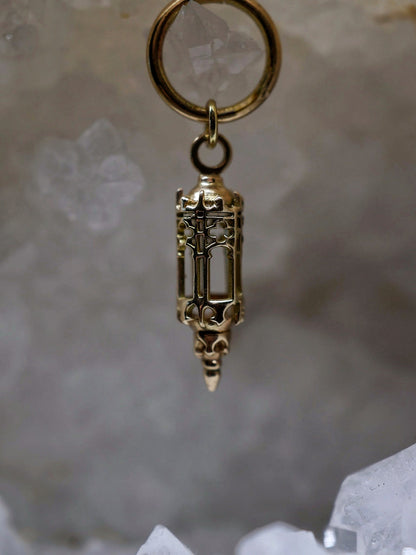Gothica 1880 miniature gothic lantern charm in 14k yellow gold