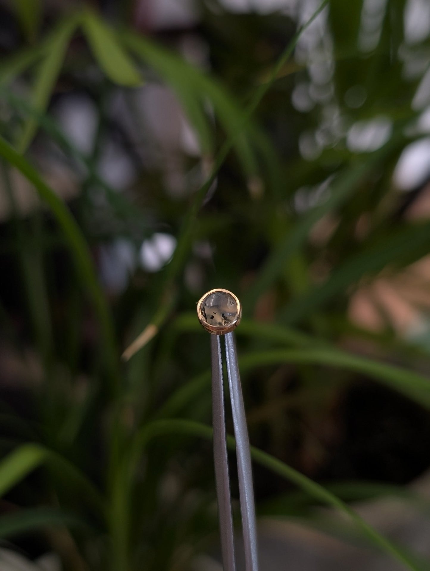 Moss Agate No.5 Threadless End - Aurum Deorum - piercing jewellery
