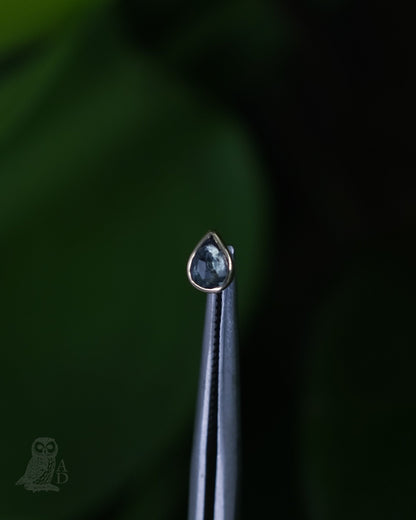 Pear Sappa Purus Threadless End - Aurum Deorum - piercing jewellery