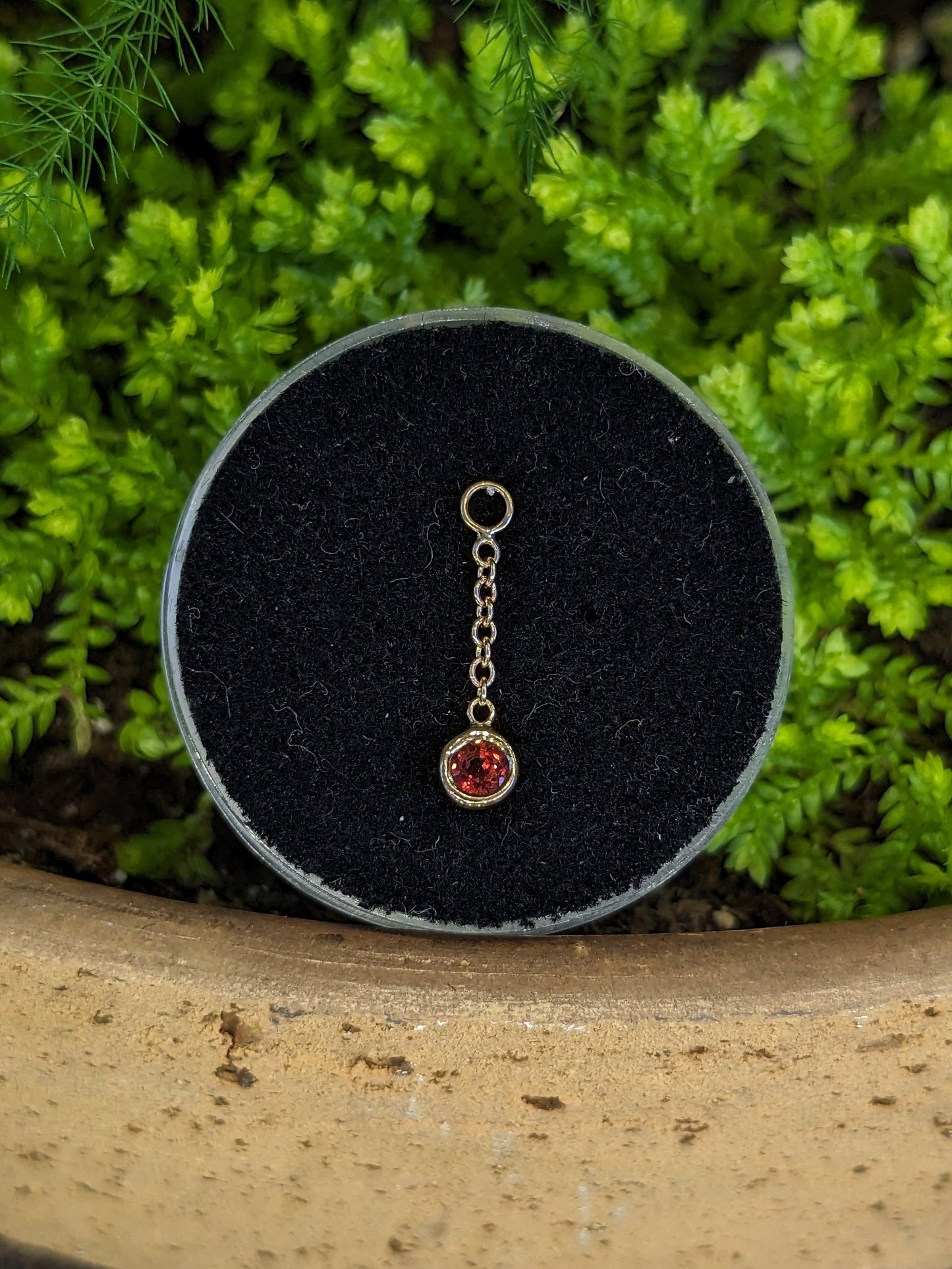 sapphire charm - lrg - Aurum Deorum - piercing jewellery