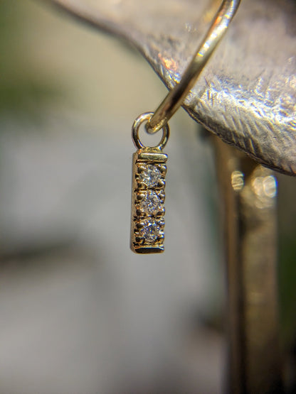 Smol Pave Charm - Aurum Deorum - piercing jewellery