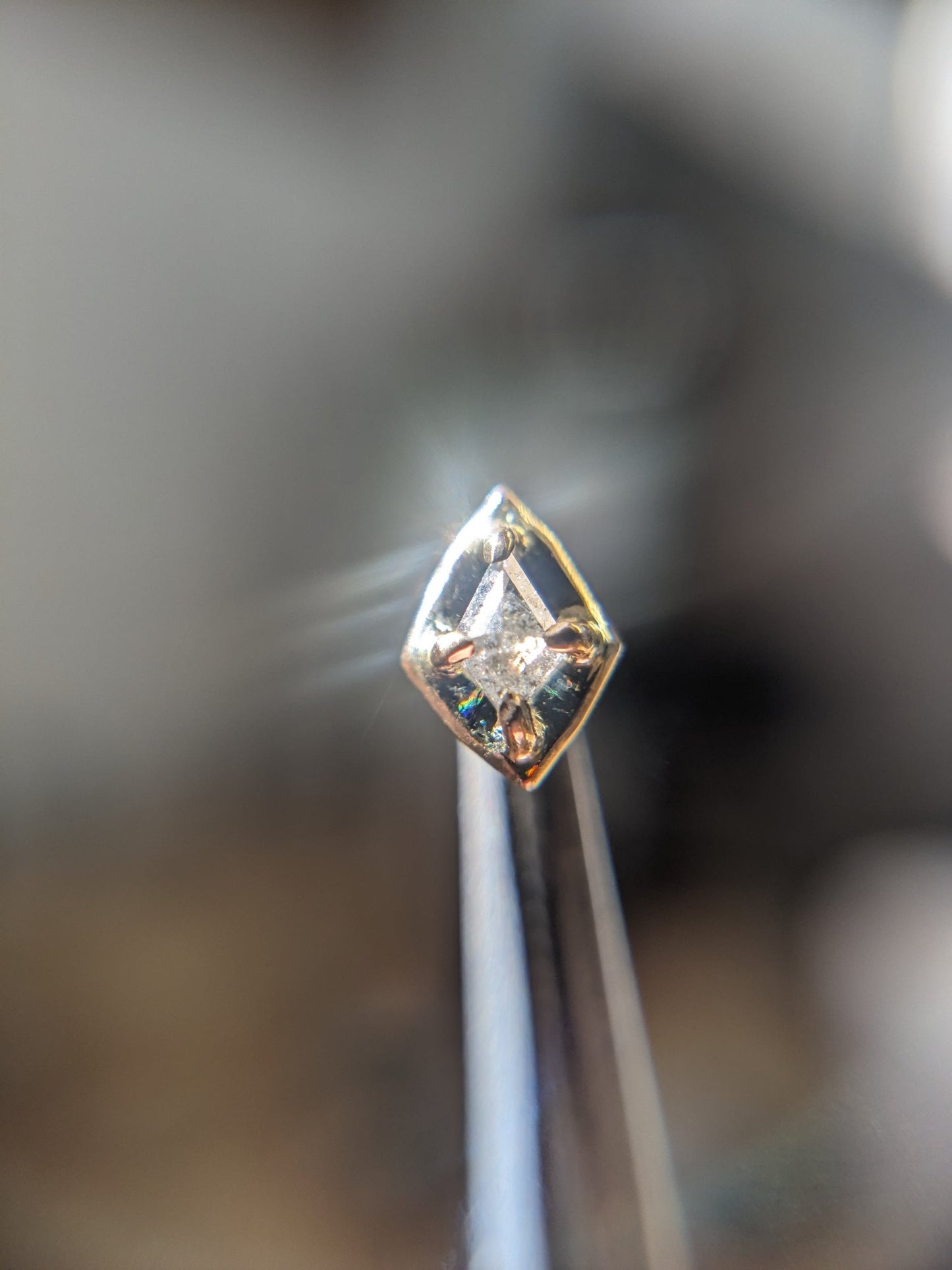 S+P diamond kite end - Aurum Deorum - piercing jewellery