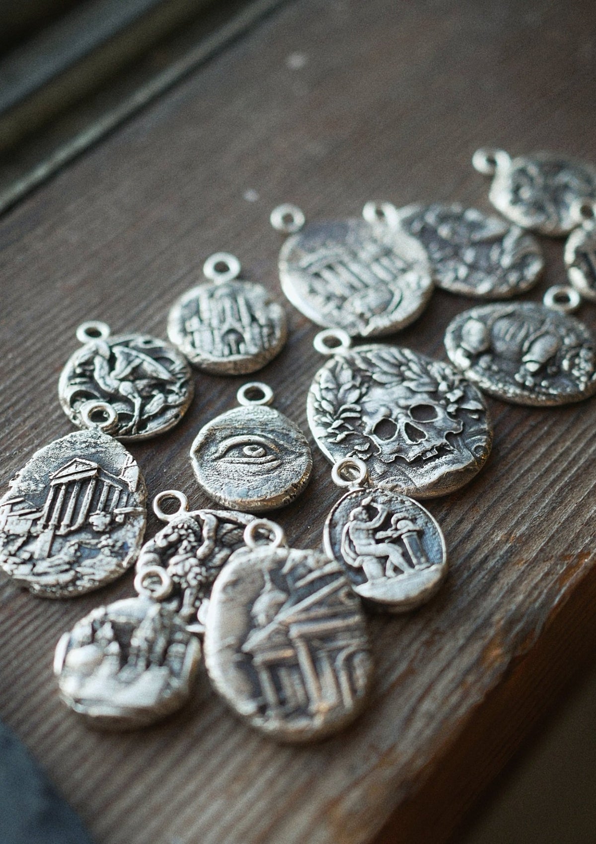 Temple of Hercules Pendant, sterling silver pendant by Aurum Deorum