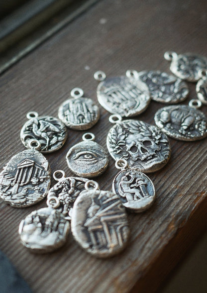 Temple of Hercules Pendant, sterling silver pendant by Aurum Deorum