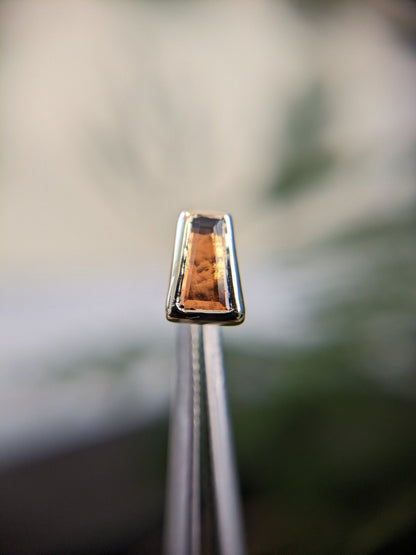 Tourmi shard no.3 in 14k yellow gold with tourmaline, view 2