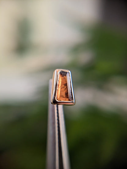 Tourmi shard no.3 in 14k yellow gold with tourmaline, view 3
