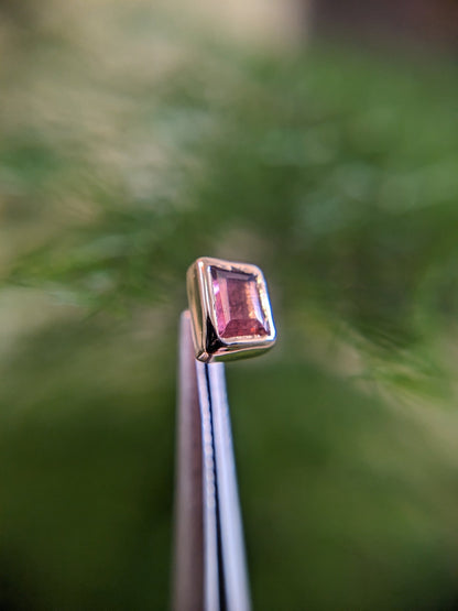 Tourmi shard no.5 in 14k yellow gold with tourmaline, view 2