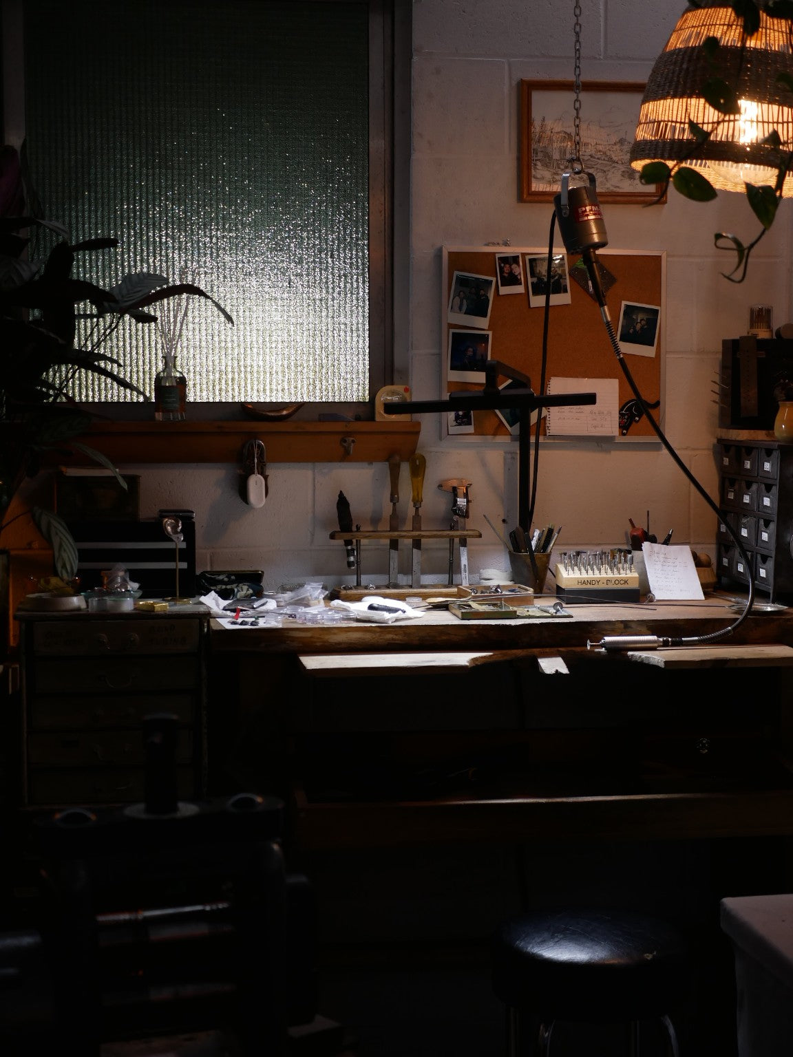 Aurum Deorum jewellery workbench in Vancouver